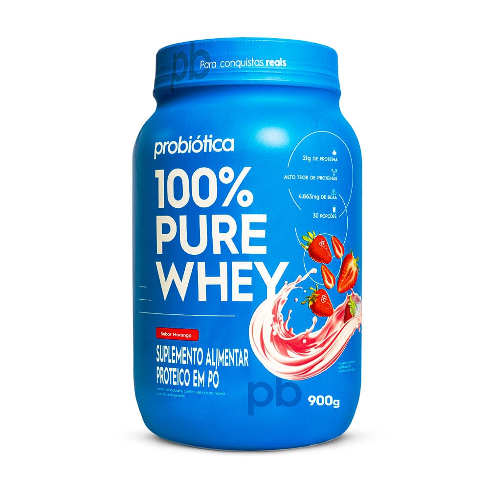 100% Pure Whey 900g suplemento Probiótica