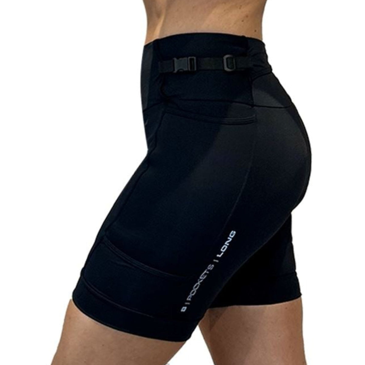 Bermuda 8 Pockets LONG | Feminina Bermuda Corrida Feminina Compressão Parte de Baixo FLETS