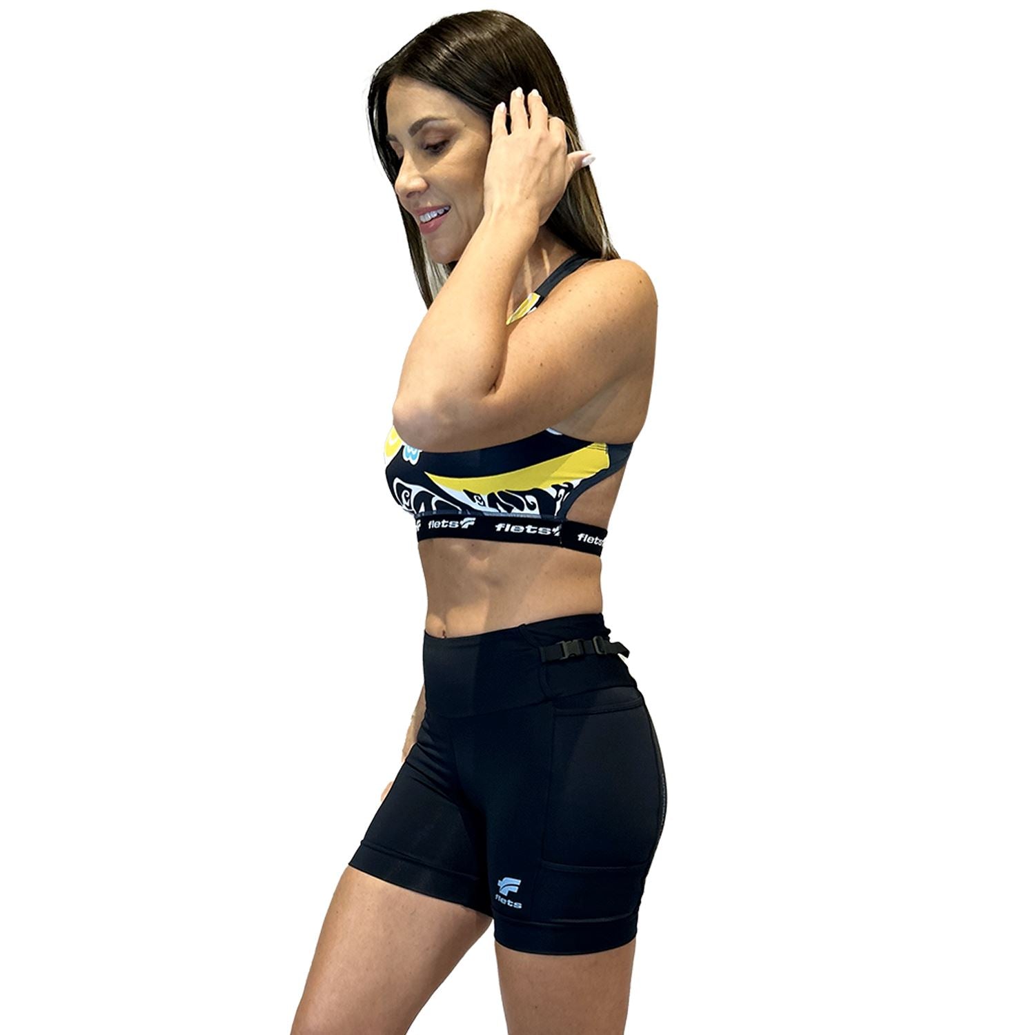 Bermuda 8 Pockets MEDIUM | Feminina Bermuda Corrida Feminina Compressão Parte de Baixo FLETS