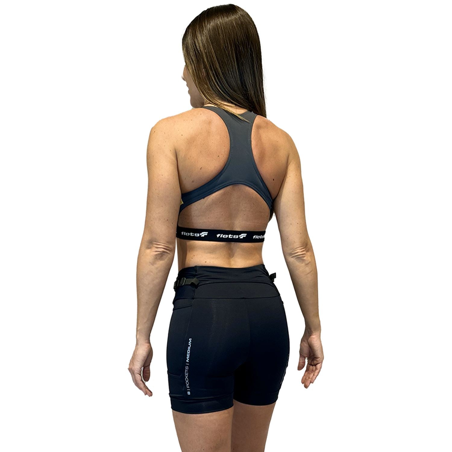 Bermuda 8 Pockets MEDIUM | Feminina Bermuda Corrida Feminina Compressão Parte de Baixo FLETS