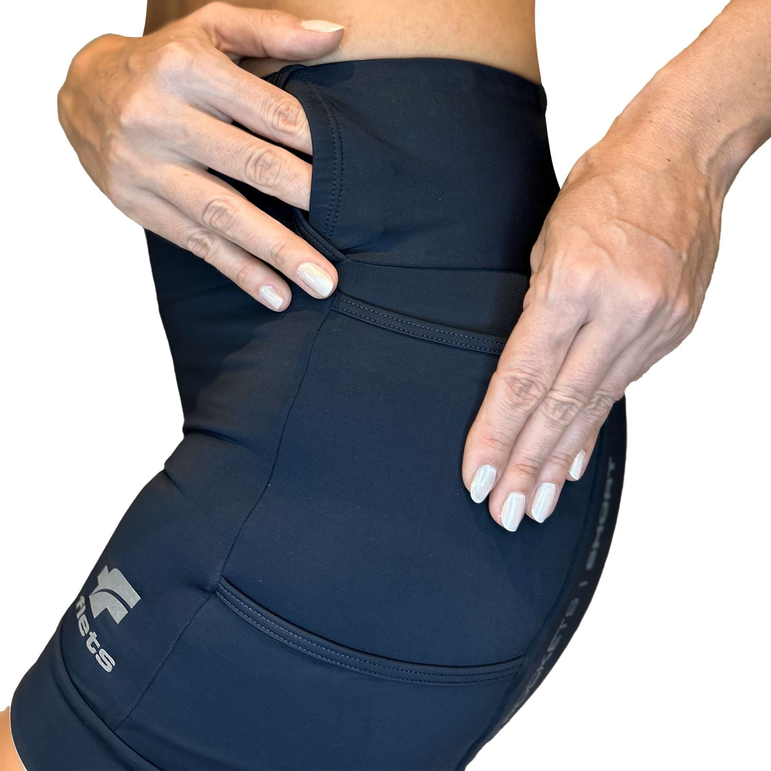 Bermuda 8 Pockets Short l Feminina Bermuda Corrida Feminina Compressão Parte de Baixo FLETS