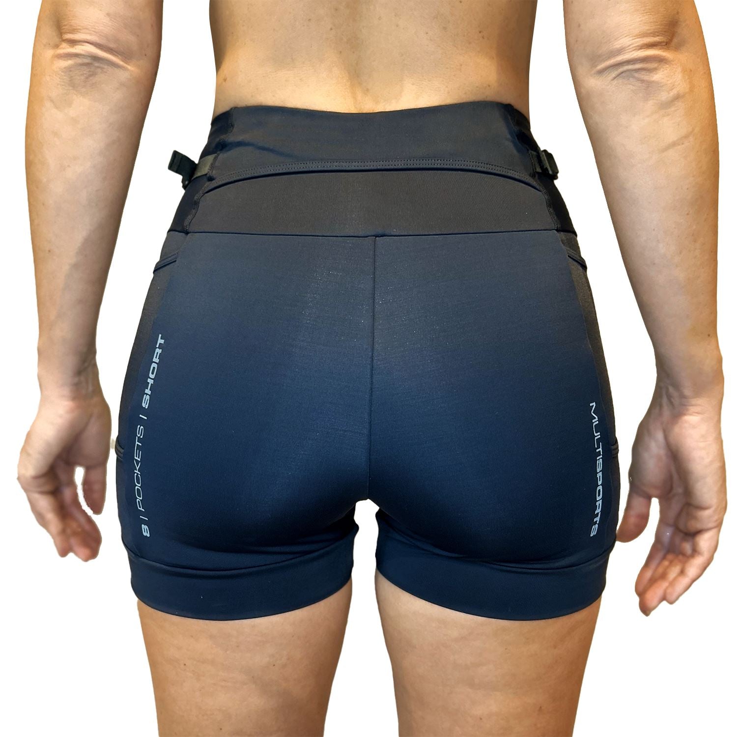 Bermuda 8 Pockets Short l Feminina Bermuda Corrida Feminina Compressão Parte de Baixo FLETS