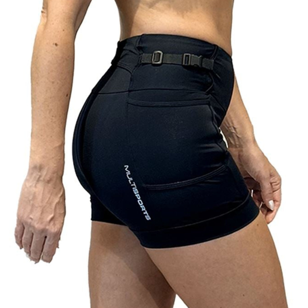 Bermuda 8 Pockets Short l Feminina Bermuda Corrida Feminina Compressão Parte de Baixo FLETS