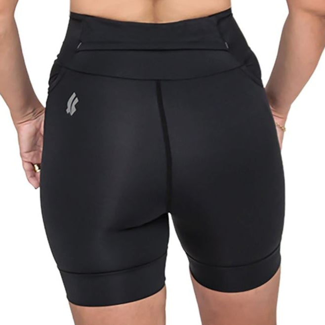 Bermuda Run NIX l Preta costura Estanho Bermuda Corrida Feminina Compressão Parte de Baixo FLETS