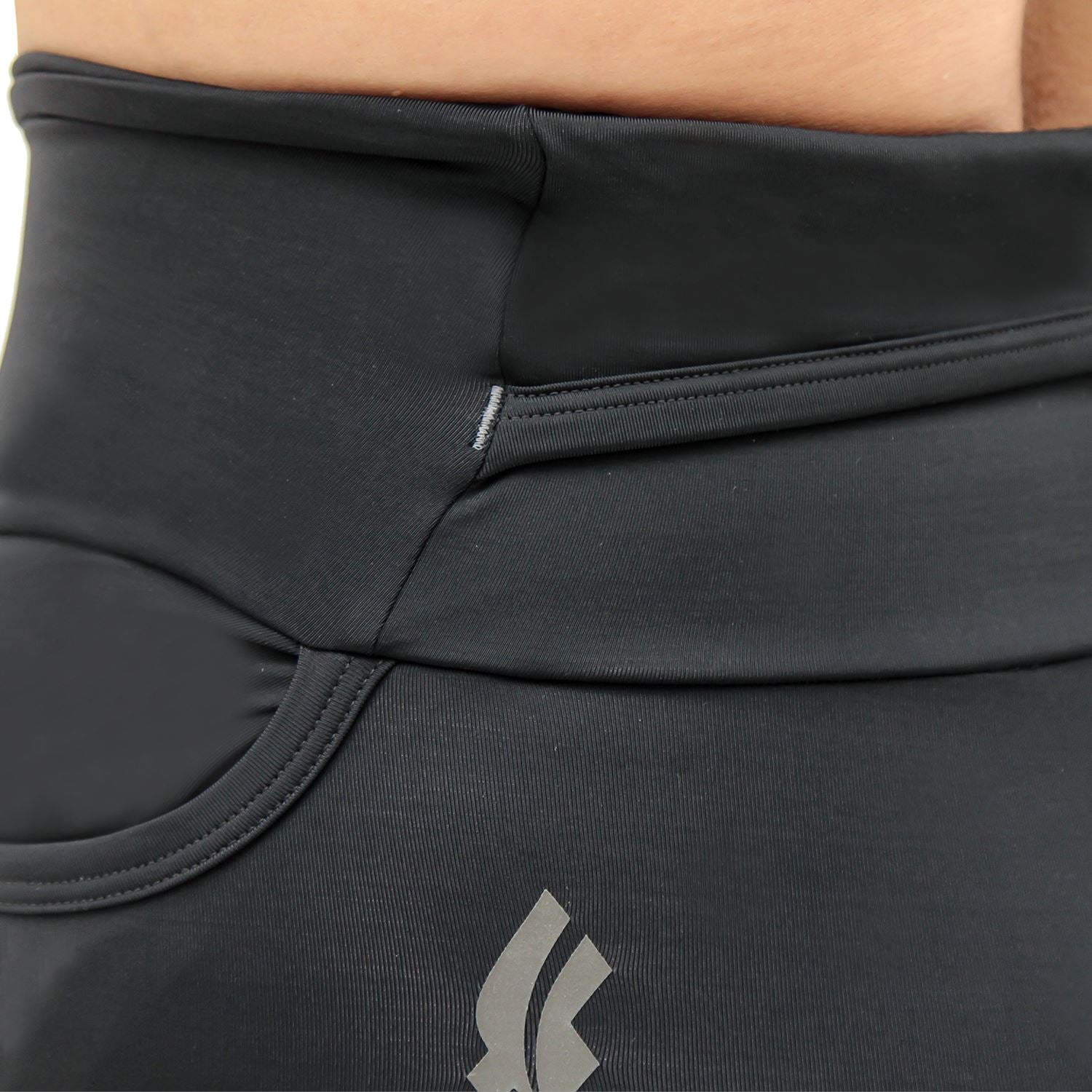 Bermuda Run NIX l Preta costura Estanho Bermuda Corrida Feminina Compressão Parte de Baixo FLETS
