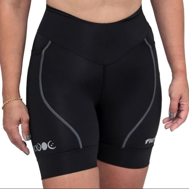 Bermuda Run NIX l Preta costura Estanho Bermuda Corrida Feminina Compressão Parte de Baixo FLETS