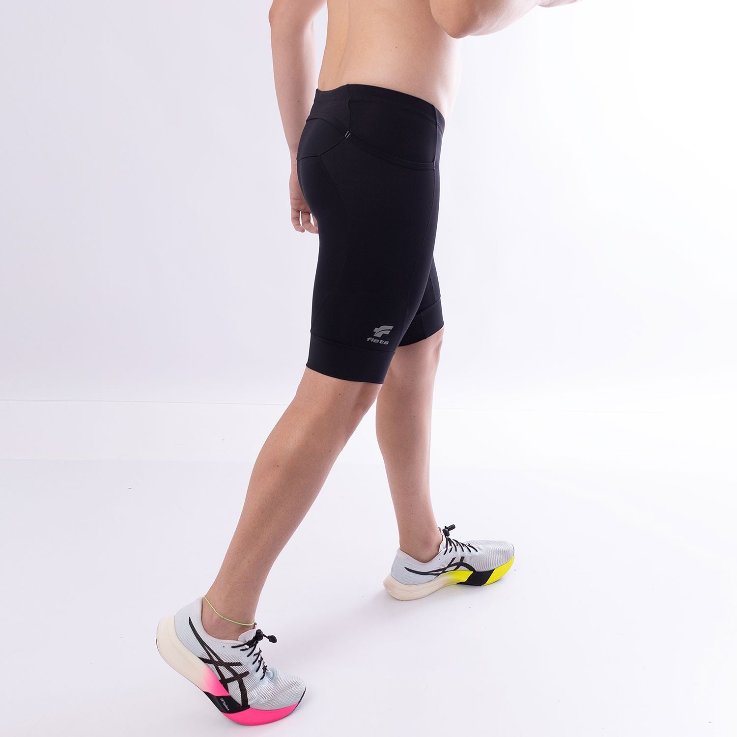 Bermuda Runner Soul ALLBLACK | 3 Bolsos Bermuda Corrida Masculina Compressão Parte de Baixo FLETS