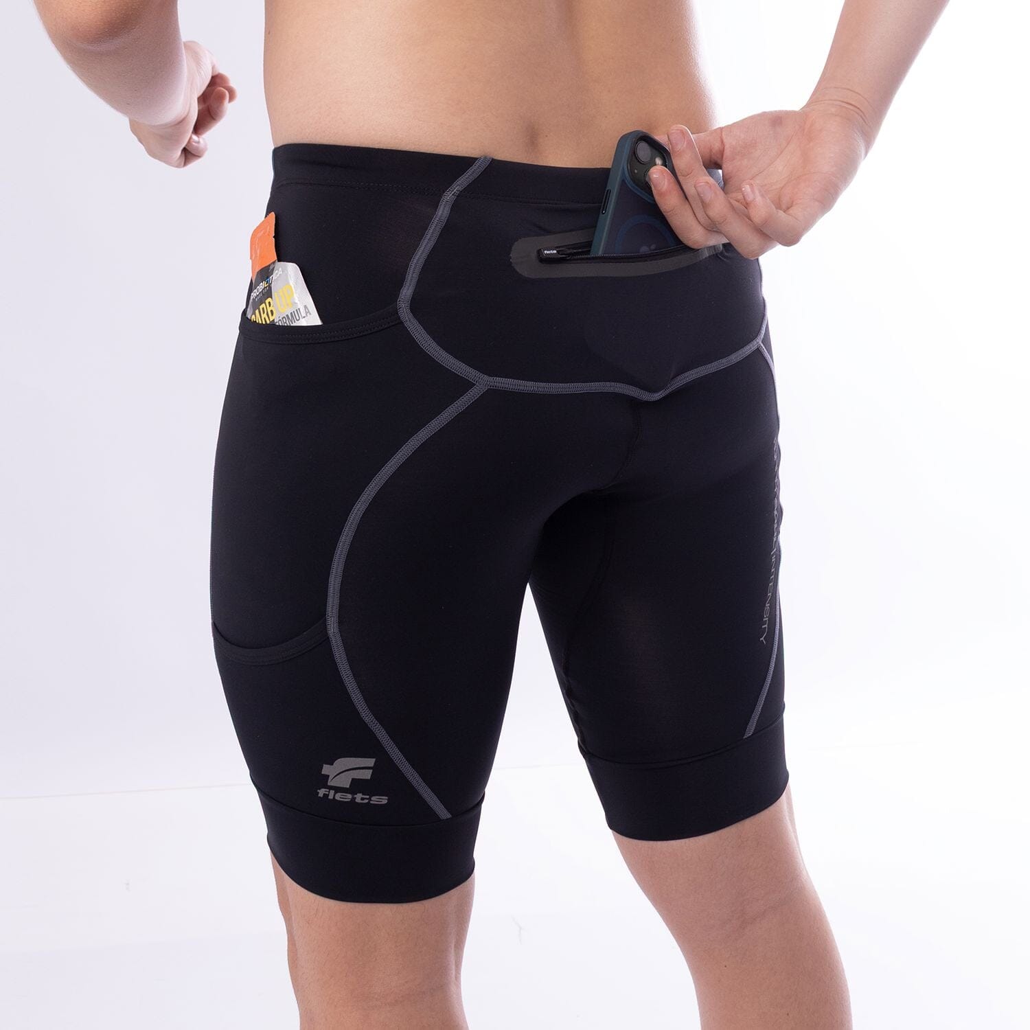 Bermuda Runner Soul INTENSITY | 5 Bolsos Bermuda Corrida Masculina Compressão Parte de Baixo FLETS