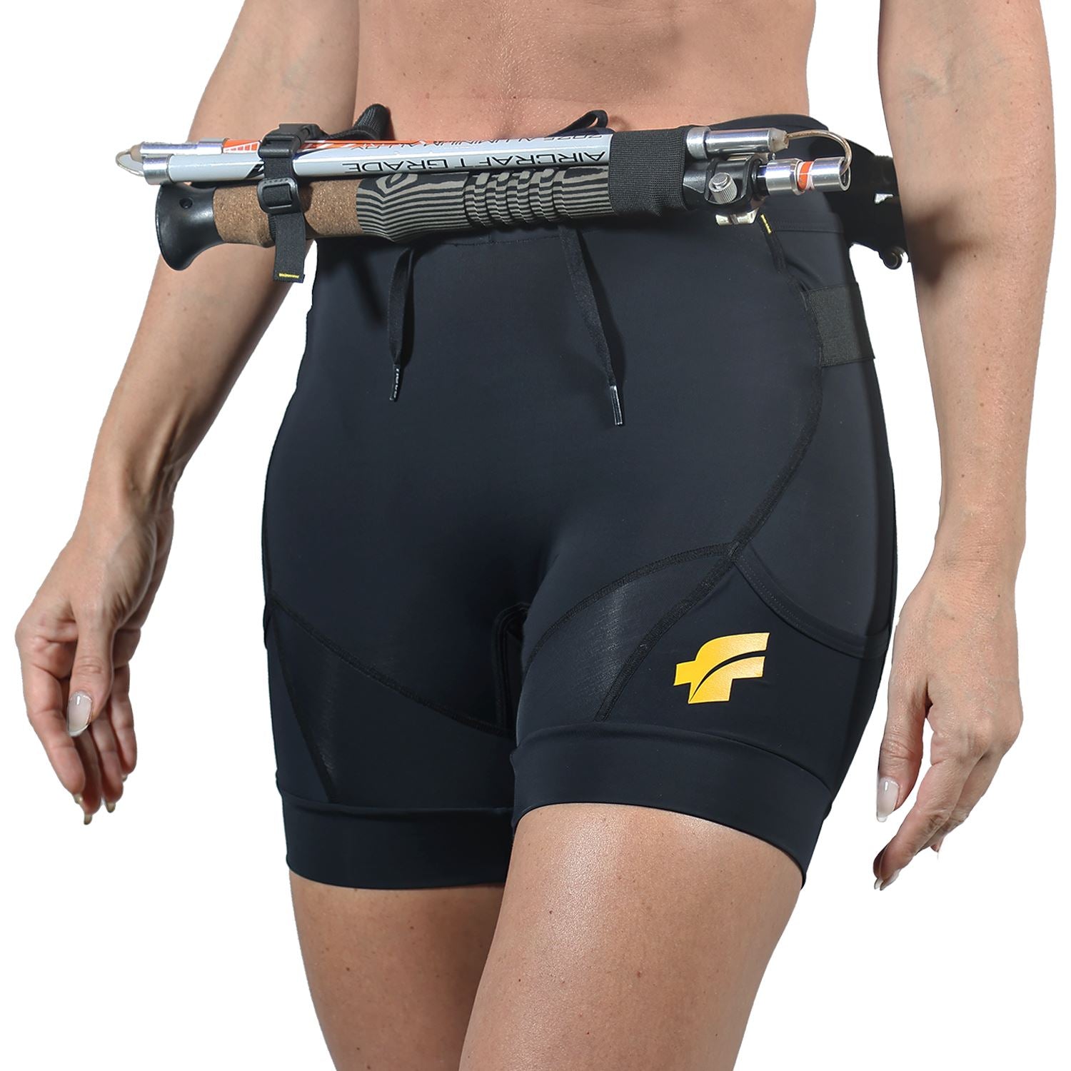 Bermuda Trail Running Preta - Feminina Bermuda Corrida Feminina Compressão Parte de Baixo FLETS