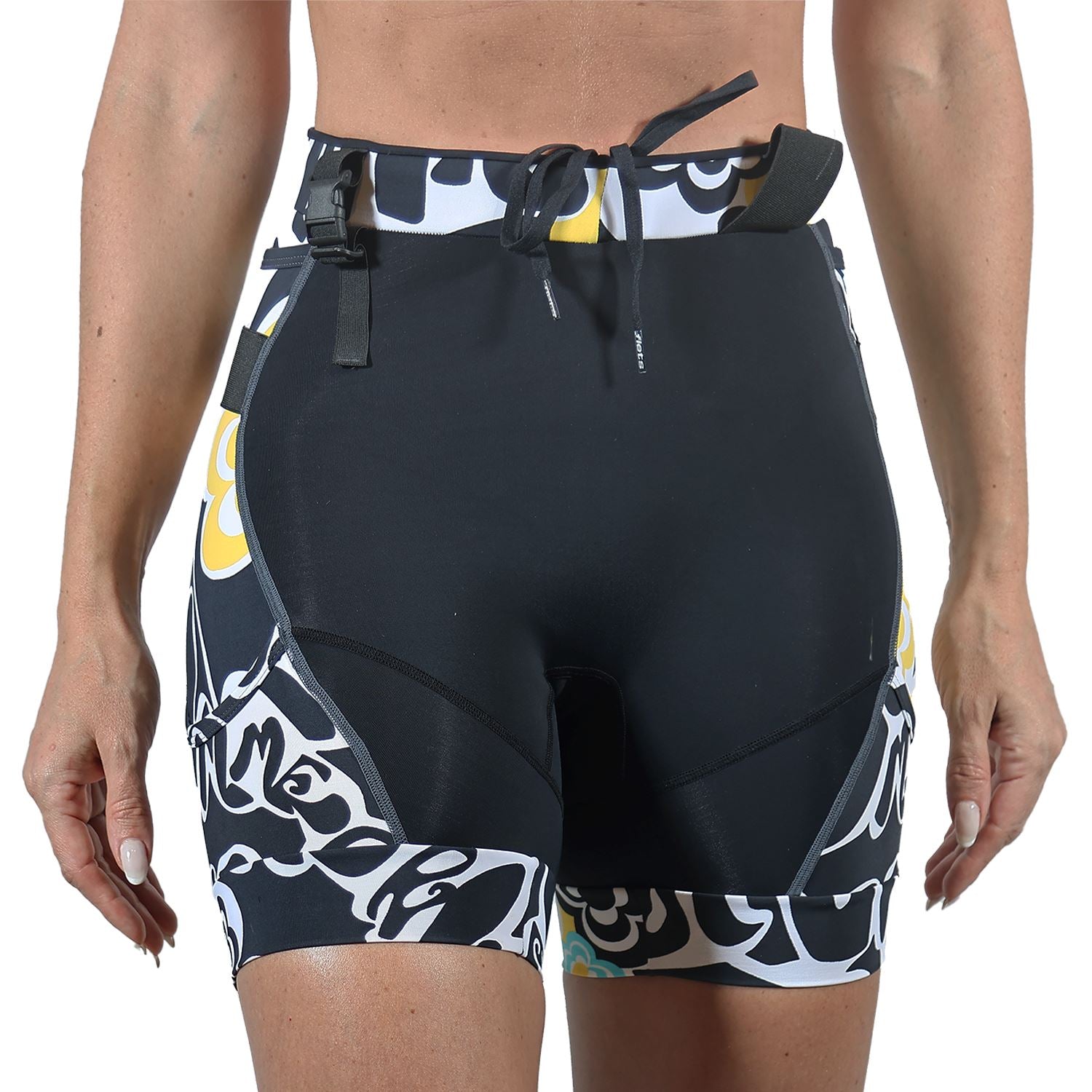 Bermuda Trail Running Preta | FLOLMIX - Feminina Bermuda Corrida Feminina Compressão Parte de Baixo FLETS