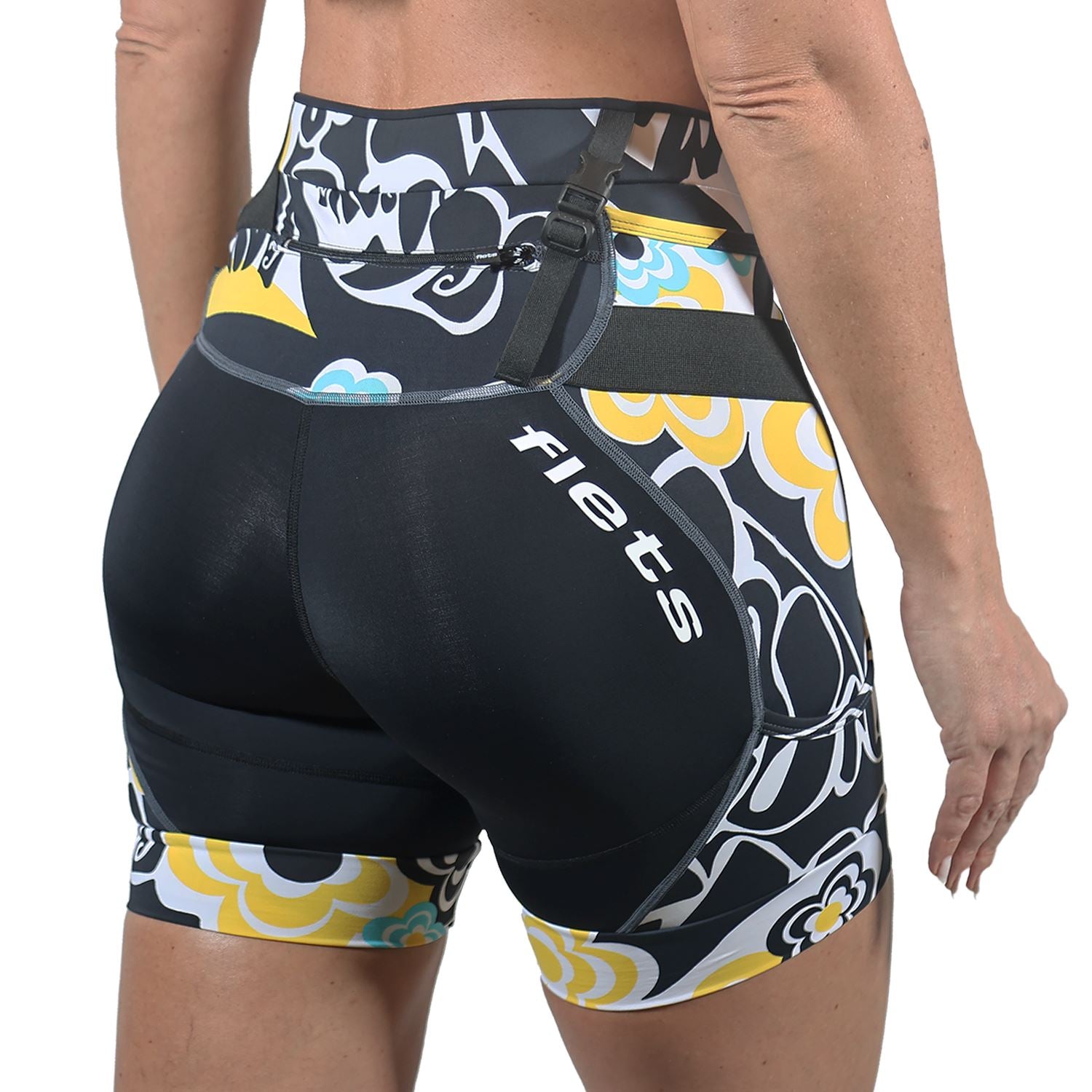 Bermuda Trail Running Preta | FLOLMIX - Feminina Bermuda Corrida Feminina Compressão Parte de Baixo FLETS