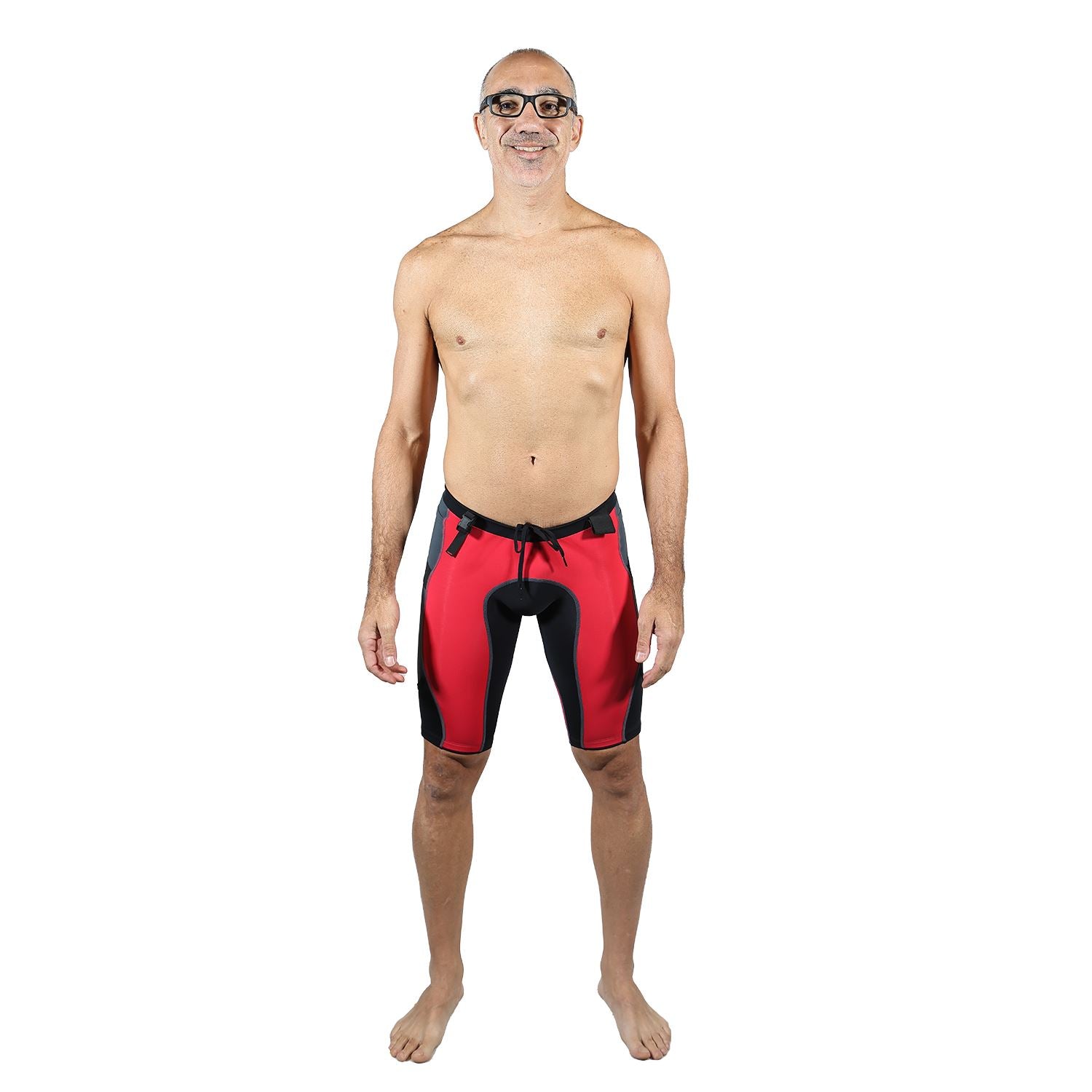 Bermuda TRAIL RUNNING Vermelho/Preto/Estanho - Masculina Bermuda Corrida Masculina Compressão Parte de Baixo FLETS