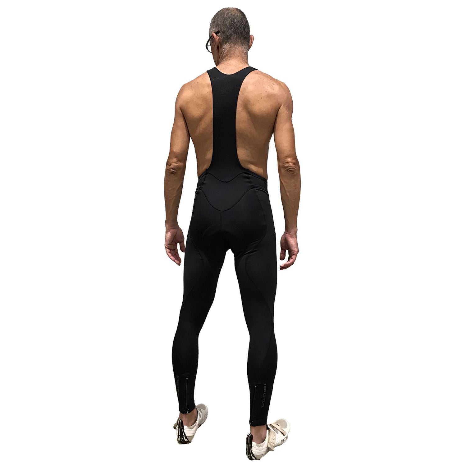 Calça Bretelle NOVA CYCLETECH - ALL BLACK I Masc Calça Bretelle Ciclismo Masculina Compressão Corpo Inteiro FLETS