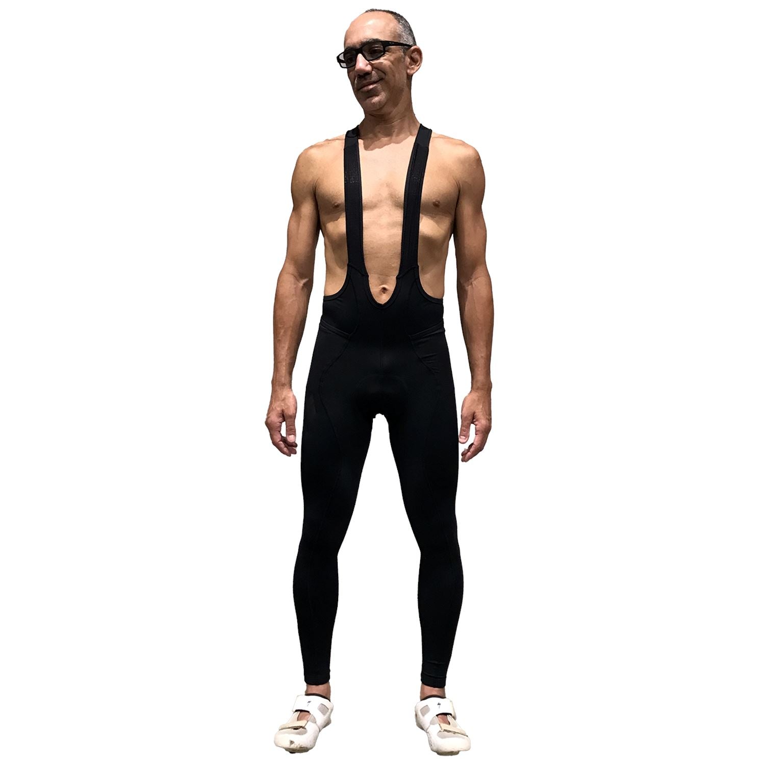 Calça Bretelle NOVA CYCLETECH - ALL BLACK I Masc Calça Bretelle Ciclismo Masculina Compressão Corpo Inteiro FLETS