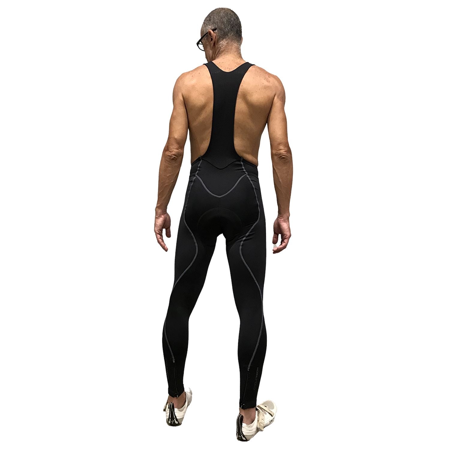Calça Bretelle NOVA CYCLETECH - Preto c/ ESTANHO l Masc Calça Bretelle Ciclismo Masculina Compressão Corpo Inteiro FLETS