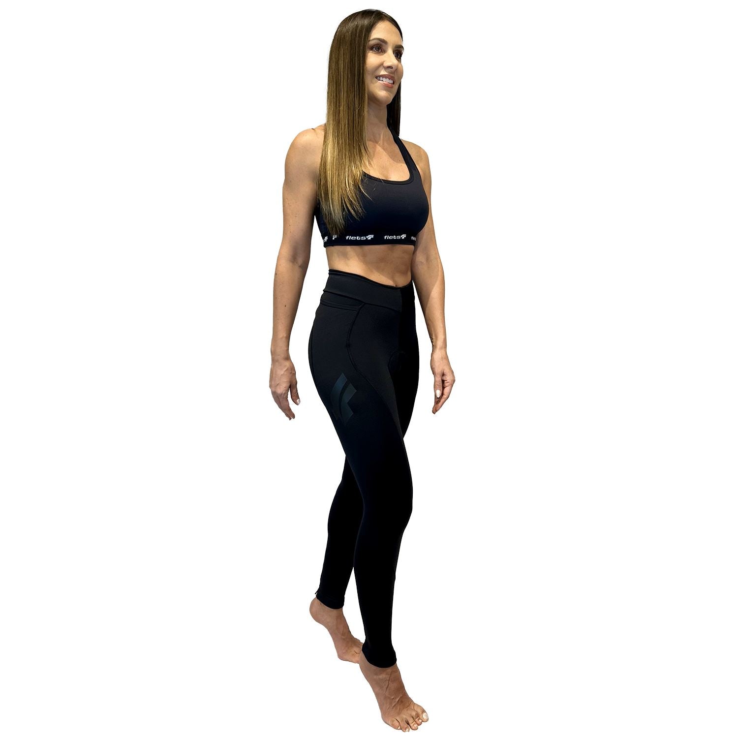 Calça NOVA CYCLETECH AllBlack | Feminina Calça Ciclismo Feminina Compressão Parte de Baixo FLETS