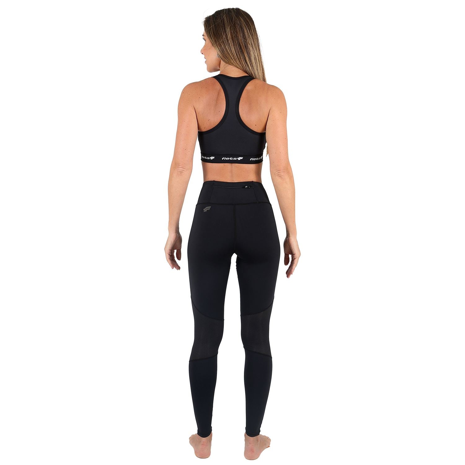 Calça Running de Compressão Bolso Cós l ALLBLACK Calça Legging Fitness Feminina VAN 3 Compressão Parte de Baixo FLETS