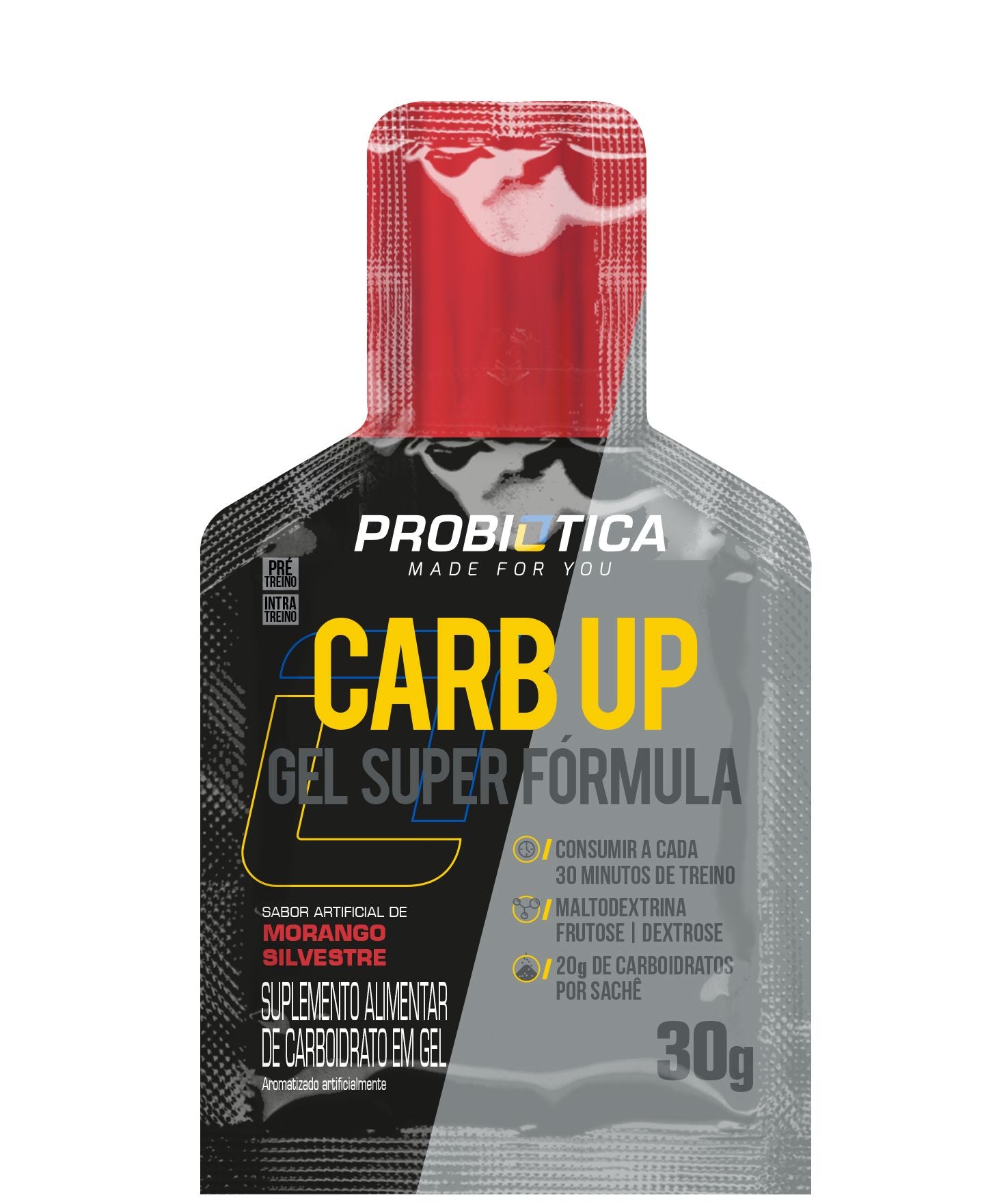Carb Up Gel Super Fórmula Carb Up Gel Probiótica MORANGO SILVESTRE