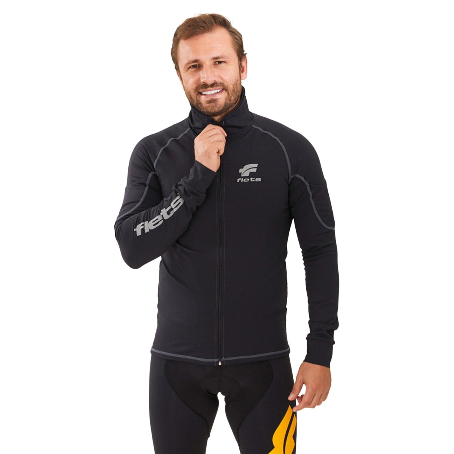 Jaqueta Climmotech Masc l Preta Jaqueta Multisport Masculina Parte de Cima Flets