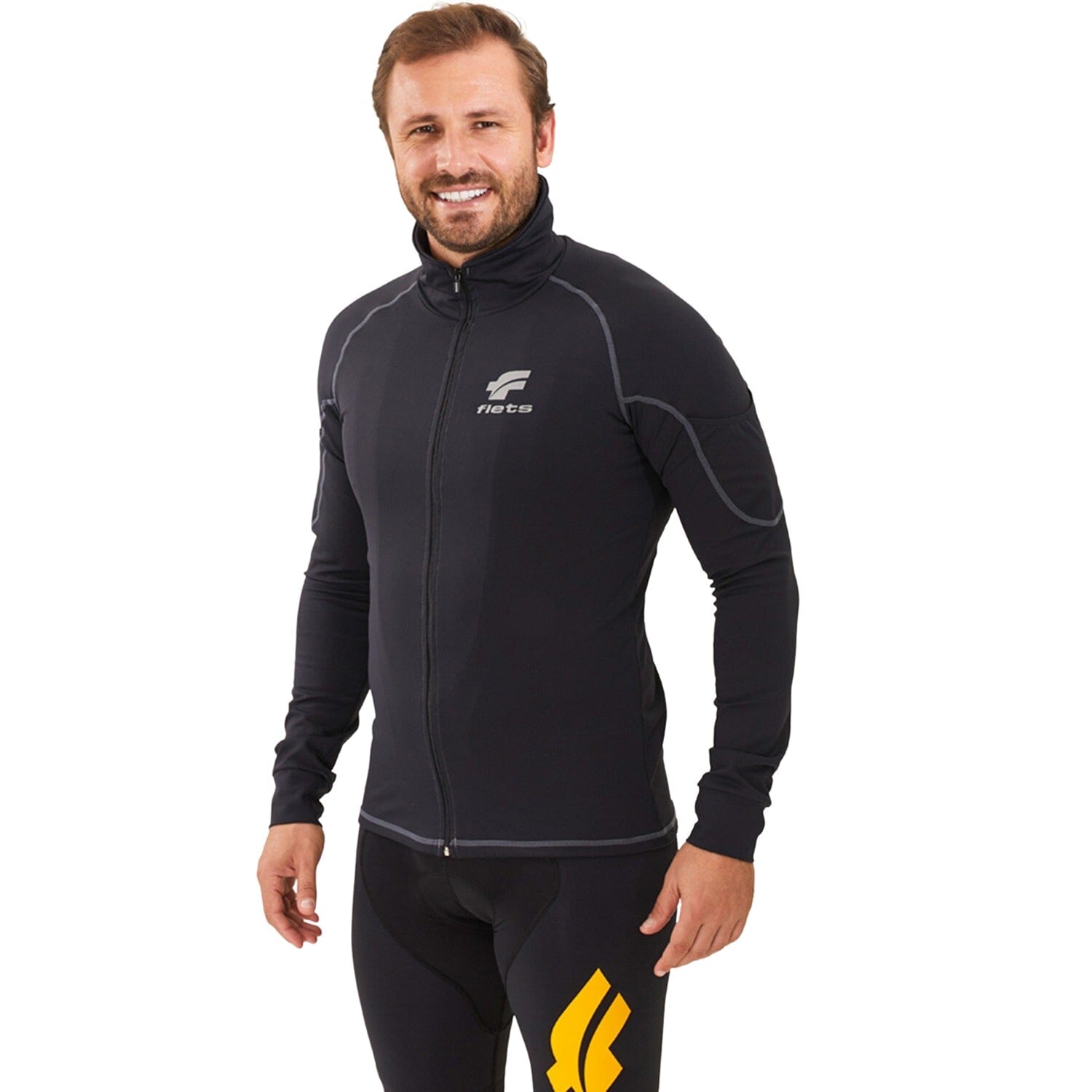 Jaqueta Climmotech Masc l Preta Jaqueta Multisport Masculina Parte de Cima Flets