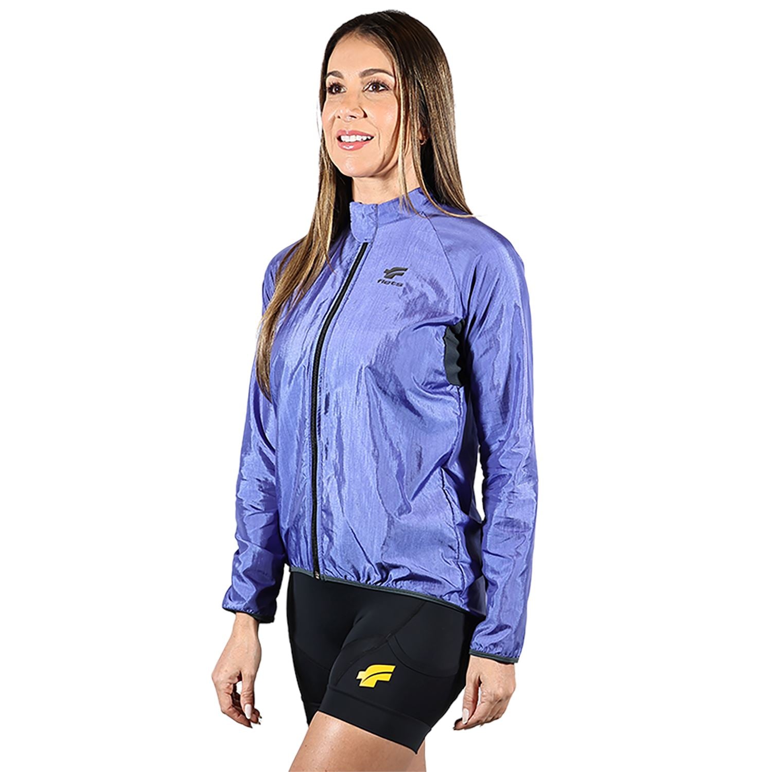 Jaqueta Corta Vento Feminina Azul Jaqueta Multisport Feminina Parte de Cima FLETS