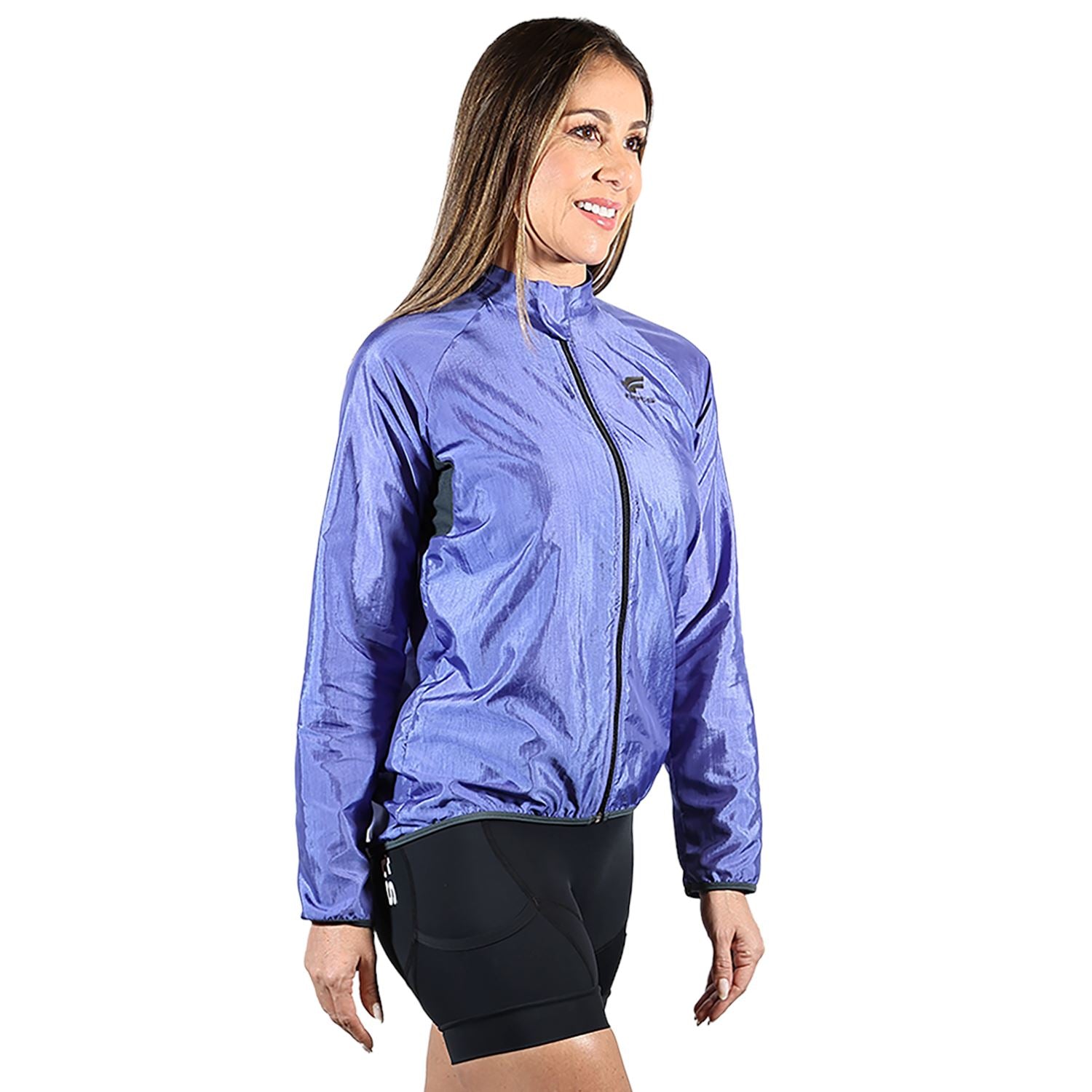 Jaqueta Corta Vento Feminina Azul Jaqueta Multisport Feminina Parte de Cima FLETS