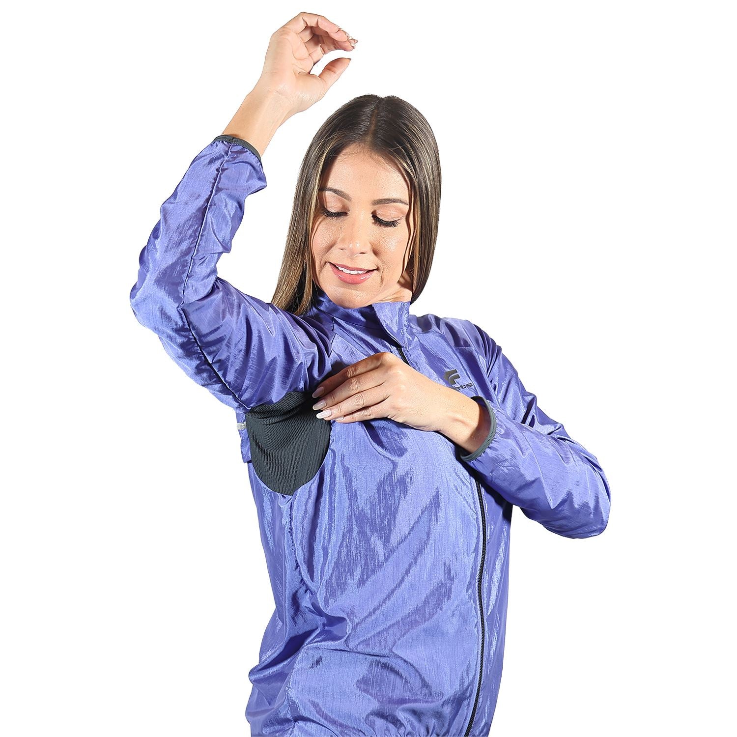 Jaqueta Corta Vento Feminina Azul Jaqueta Multisport Feminina Parte de Cima FLETS