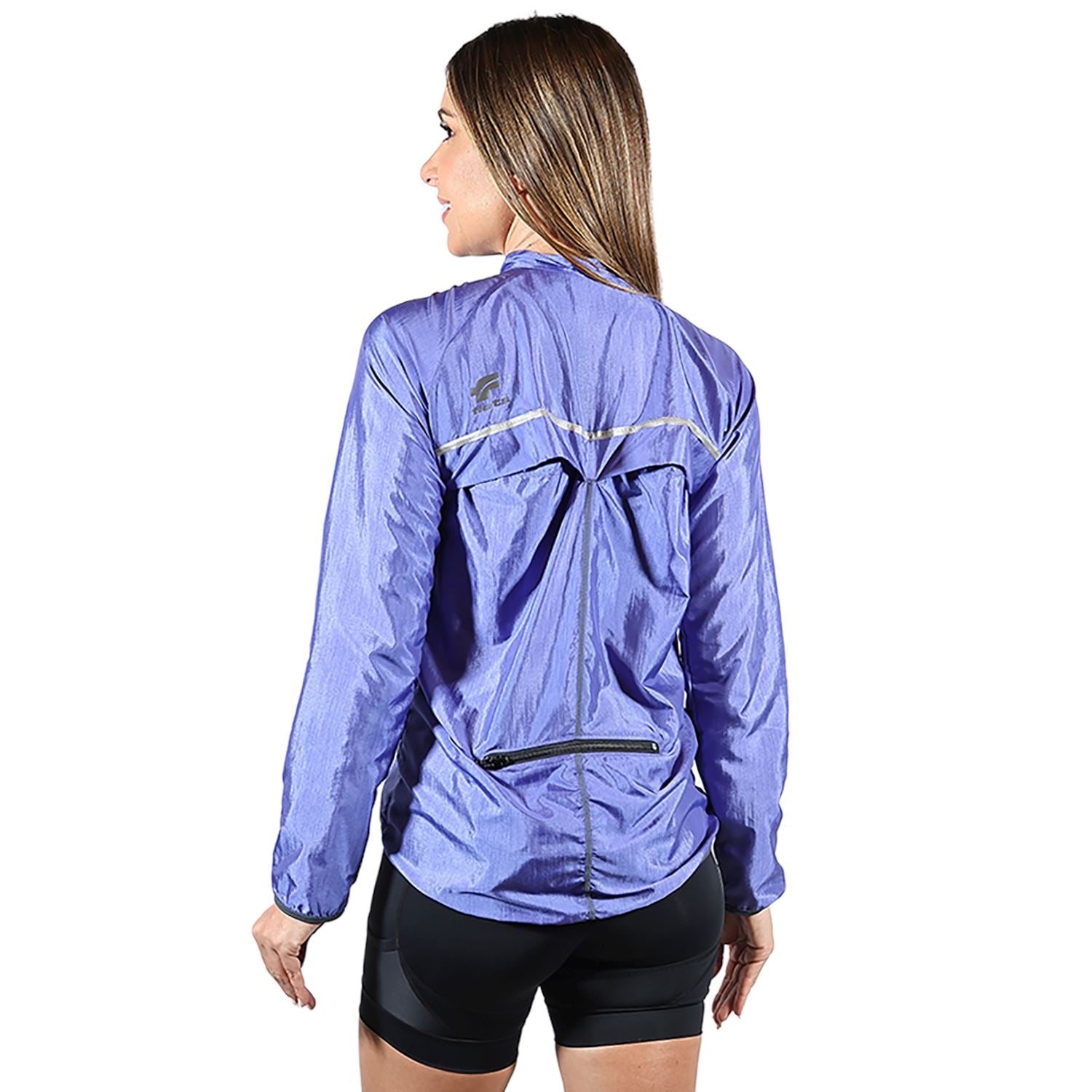 Jaqueta Corta Vento Feminina Azul Jaqueta Multisport Feminina Parte de Cima FLETS