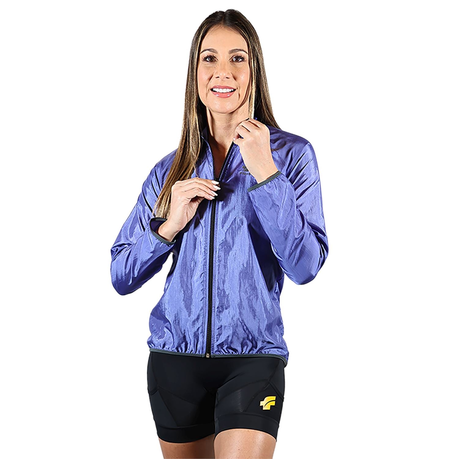 Jaqueta Corta Vento Feminina Azul Jaqueta Multisport Feminina Parte de Cima FLETS