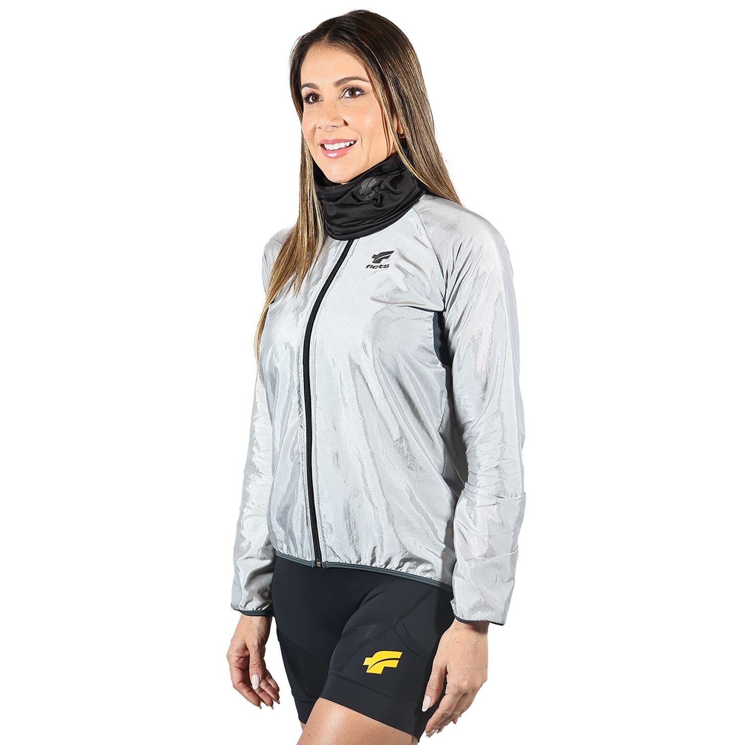 Jaqueta Corta Vento Feminina | PRATA Jaqueta Multisport Feminina Parte de Cima FLETS