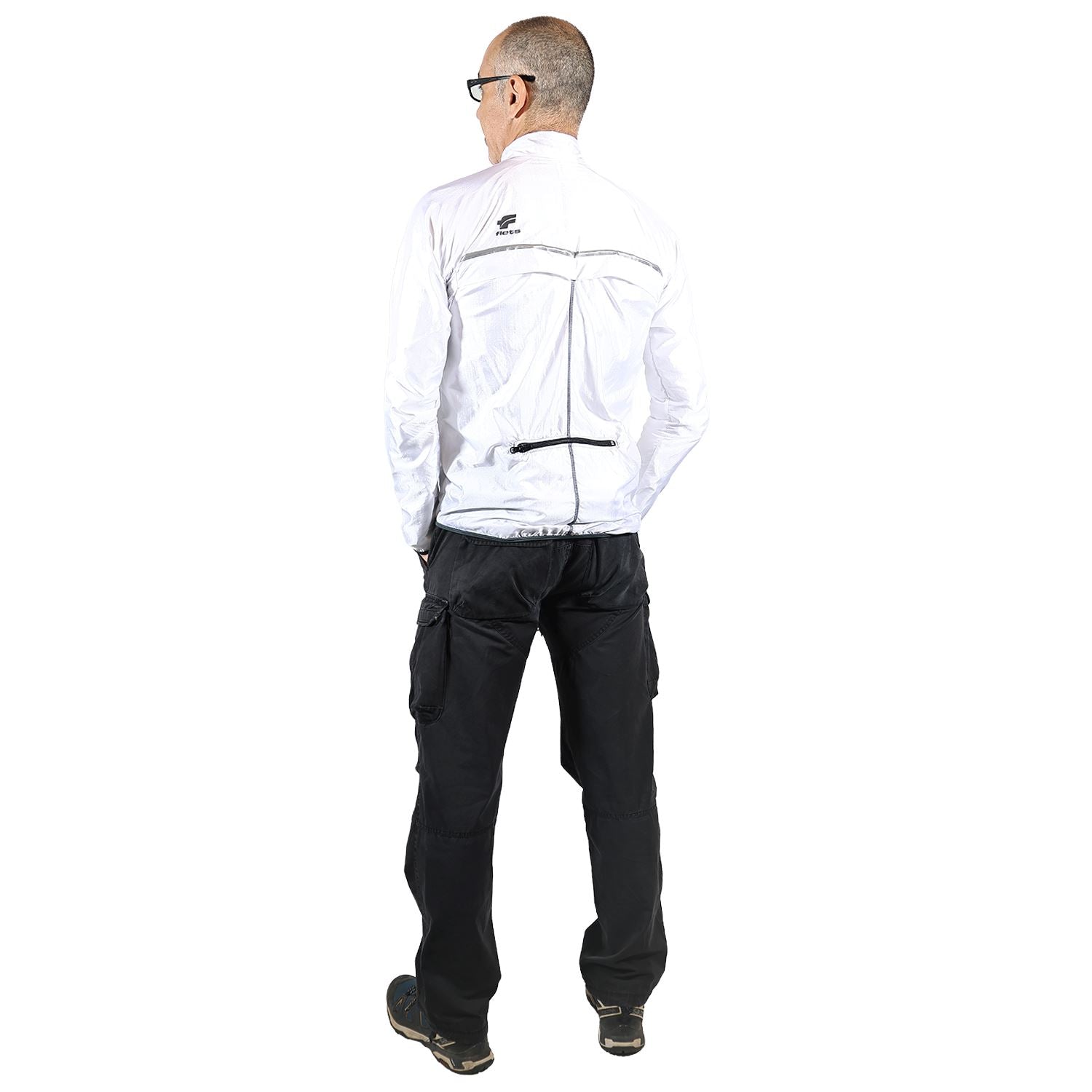 Jaqueta Corta Vento Masculina Branco Jaqueta Multisport Masculina Parte de Cima FLETS