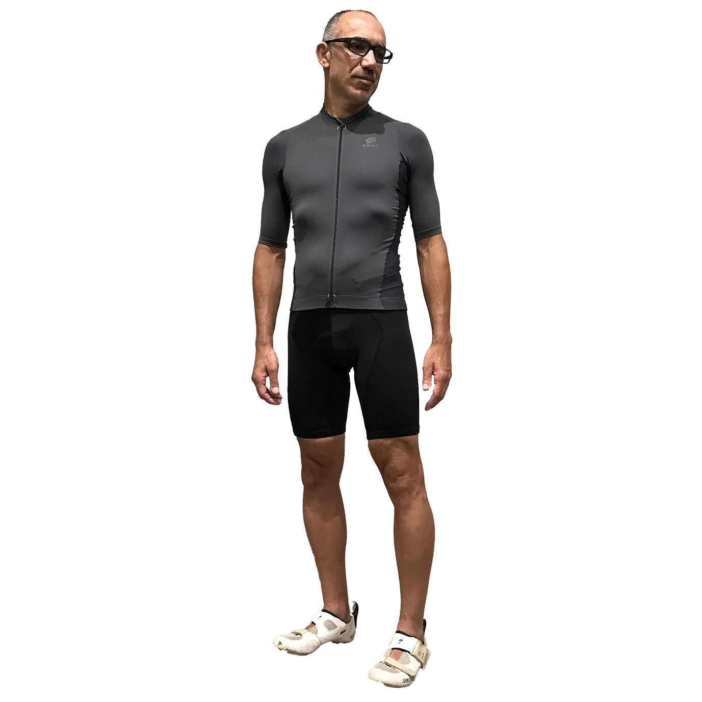 Jersey Manga Curta NOVA CYCLETECH | Estanho Camisa Ciclismo Masculina Parte de Cima FLETS
