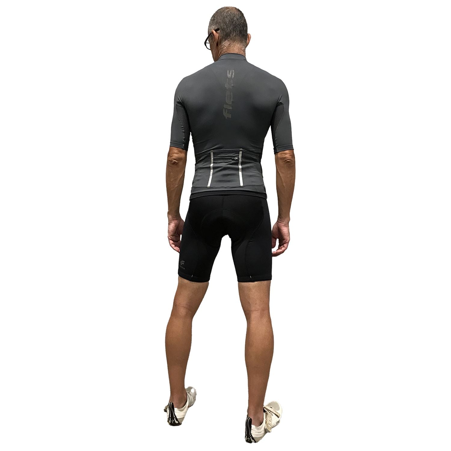 Jersey Manga Curta NOVA CYCLETECH | Estanho Camisa Ciclismo Masculina Parte de Cima FLETS