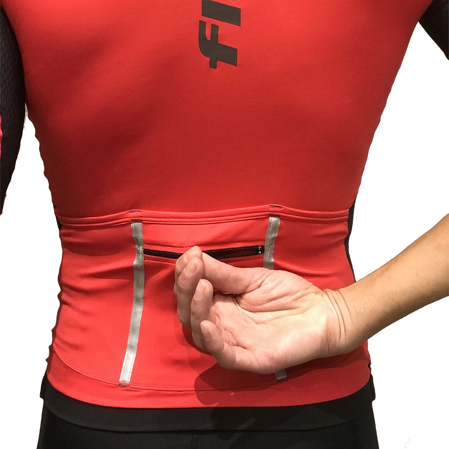 Jersey Manga Curta NOVA CYCLETECH | Vermelho Camisa Ciclismo Masculina Parte de Cima FLETS