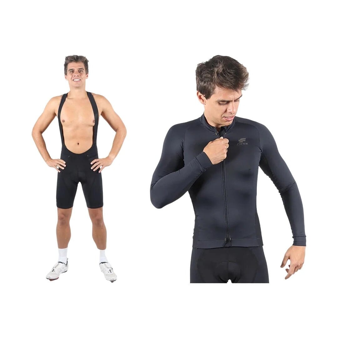Kit Ciclismo Pro Man Bretelle Ciclismo Masculino Compressão Corpo Inteiro Fast Bundle