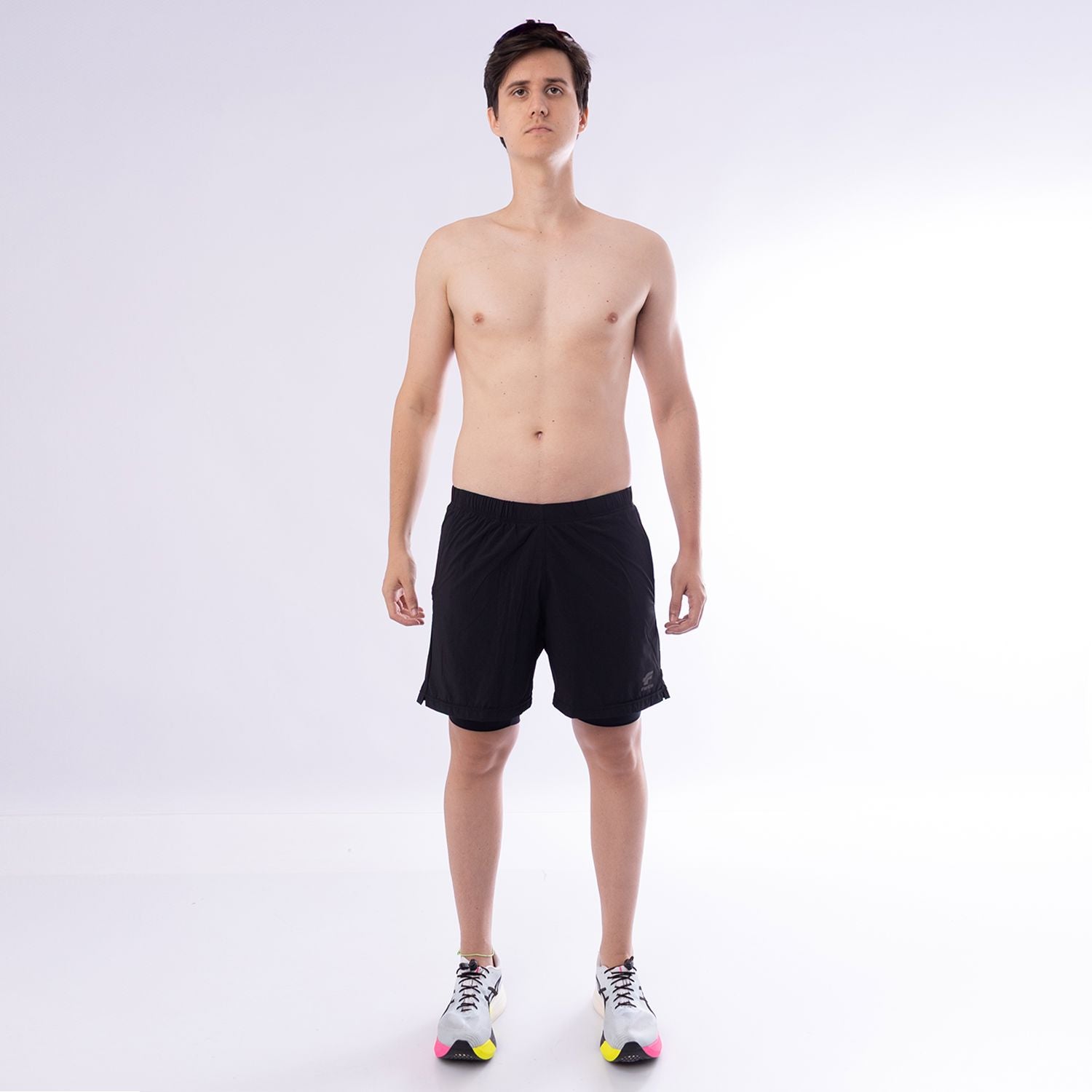 Shorts FLOW c/ Bermuda Interna l Preto Shorts Masculino FLETS