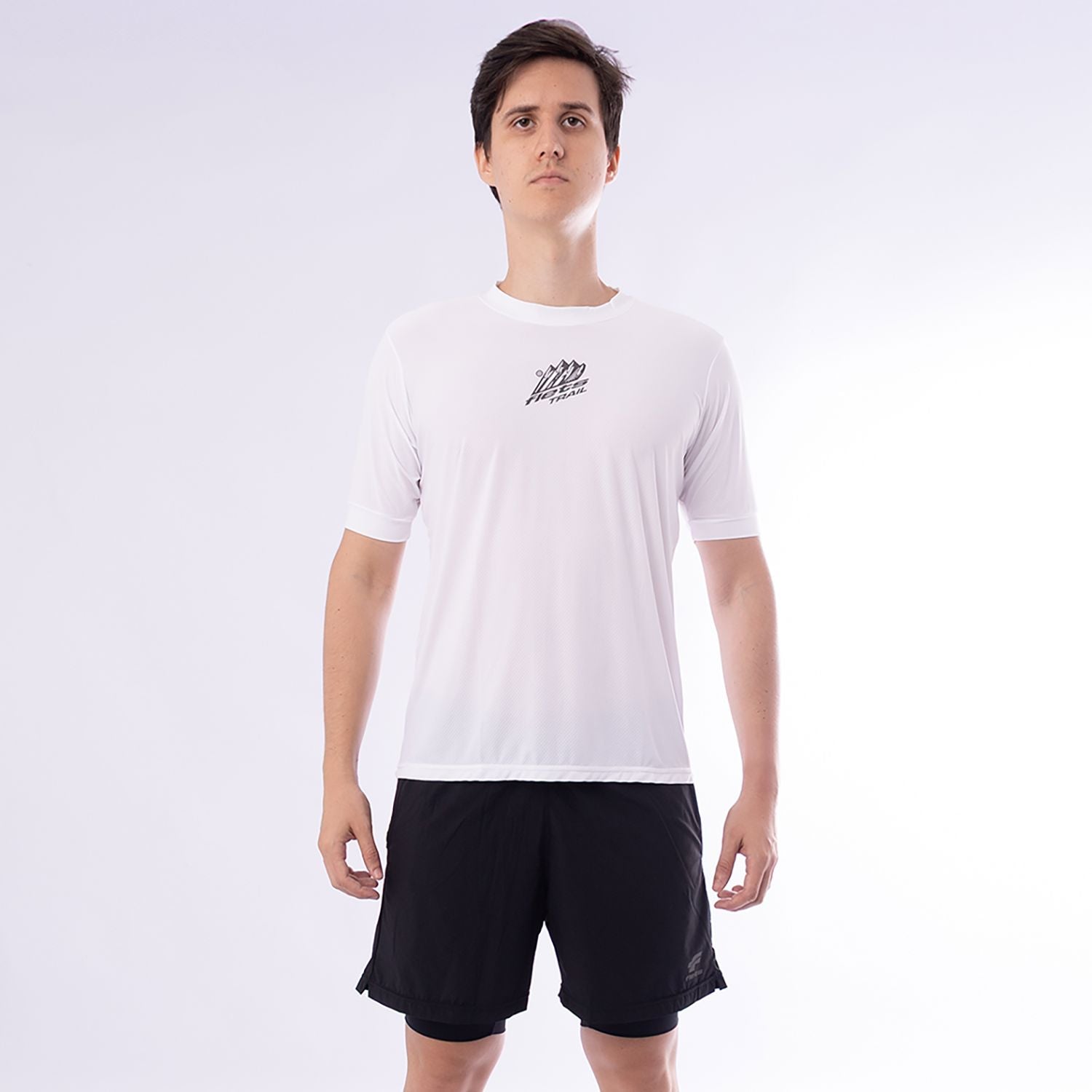 T-shirt Branca Estampa FLETS TRAIL Refletiva Camisa Masculina FLETS P