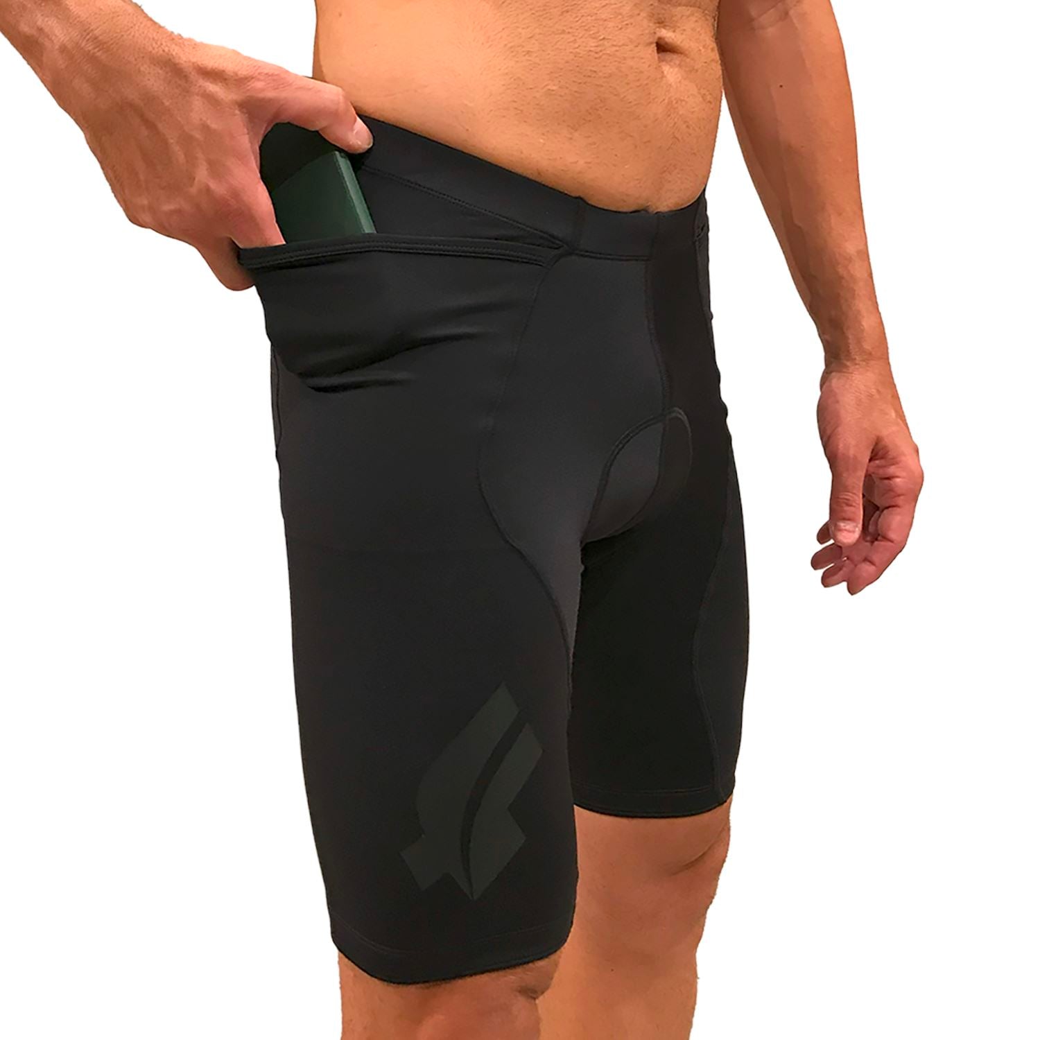 Bermuda NOVA CYCLETECH - ALLBLACK | MASC Bermuda Ciclismo Basic Compressão Masculina Parte de Baixo FLETS