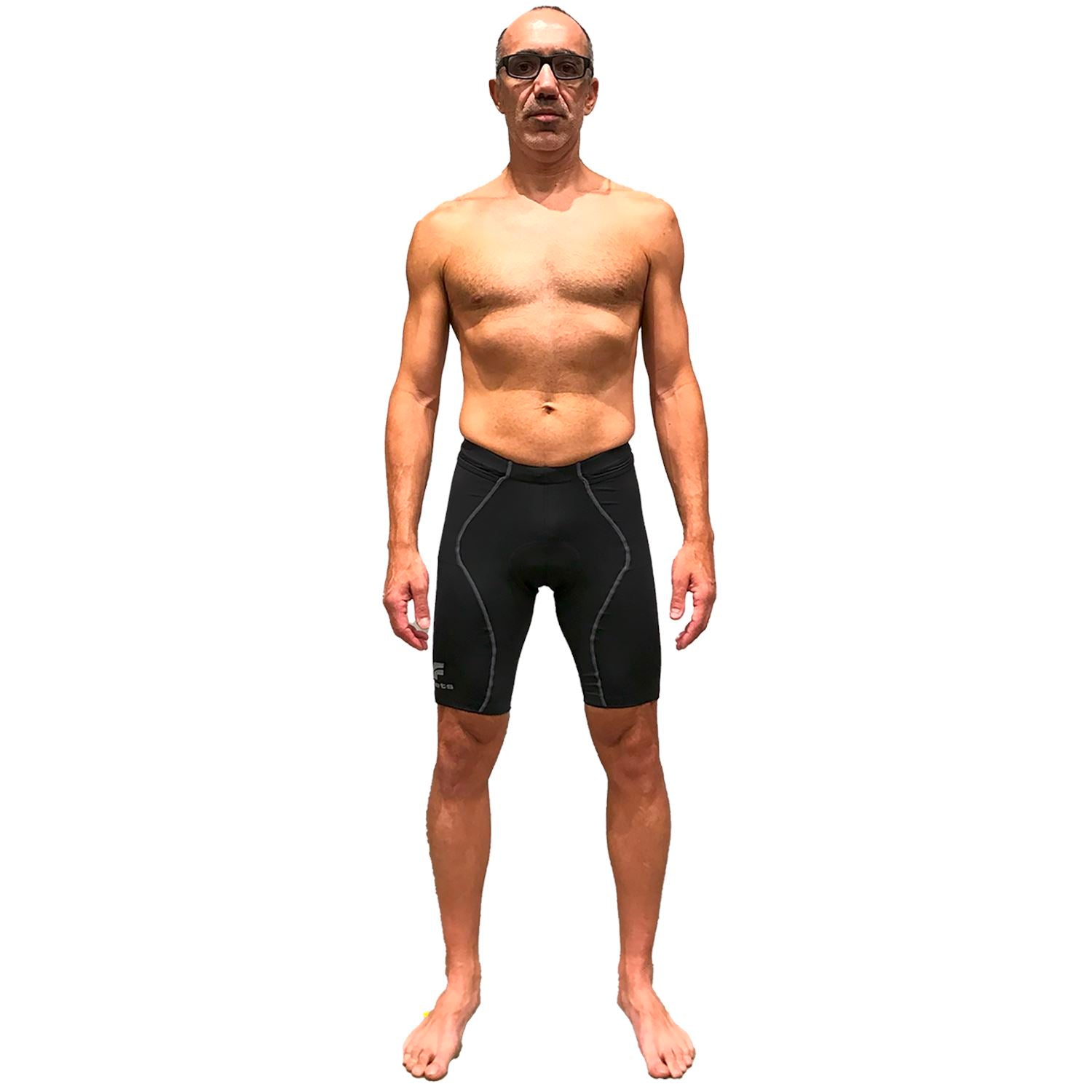 Bermuda NOVA CYCLETECH - Preto c/ ESTANHO | MASC Bermuda Ciclismo Basic Compressão Masculina Parte de Baixo FLETS