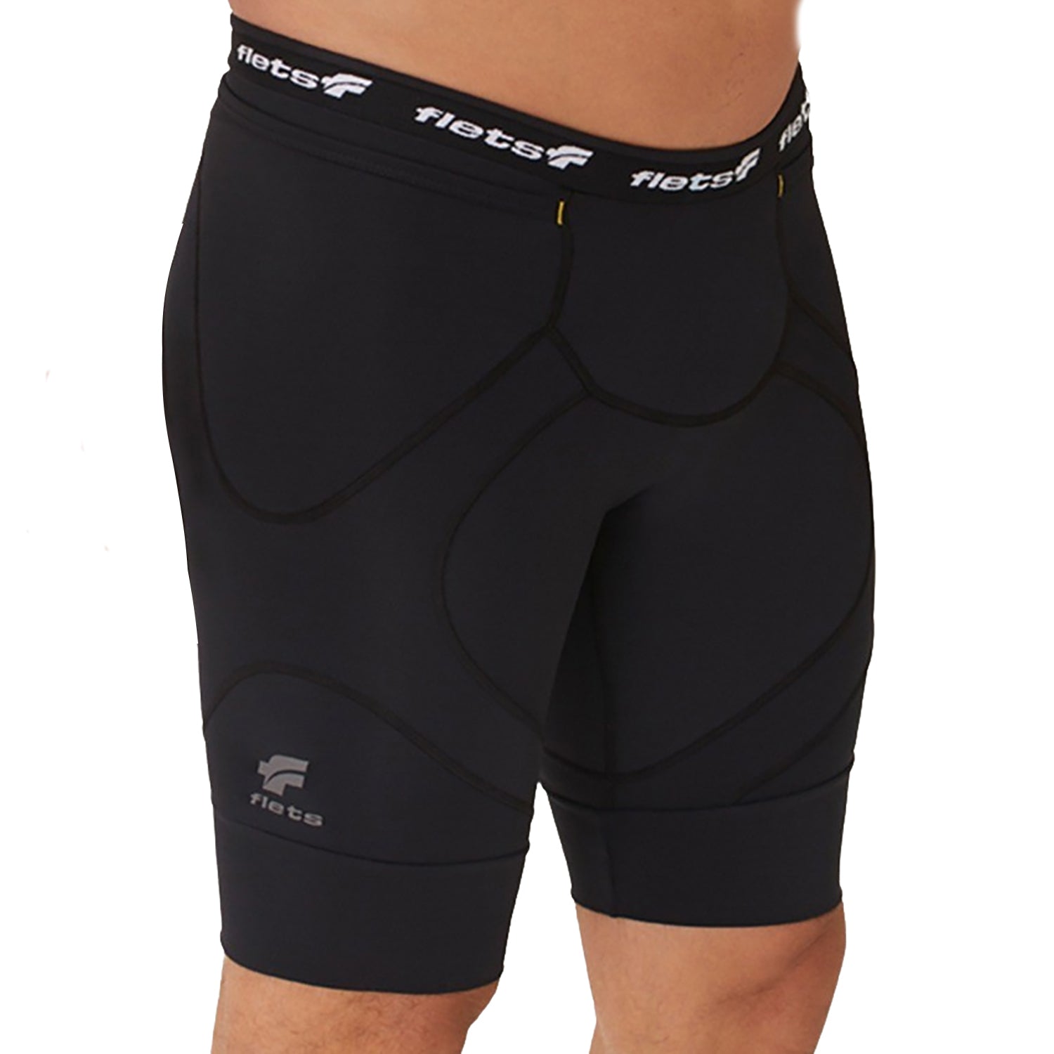 Bermuda RUN X3X COMPRESSION ULTRA - Preta l Masc Bermuda Corrida Masculina Compressão Parte de Baixo FLETS
