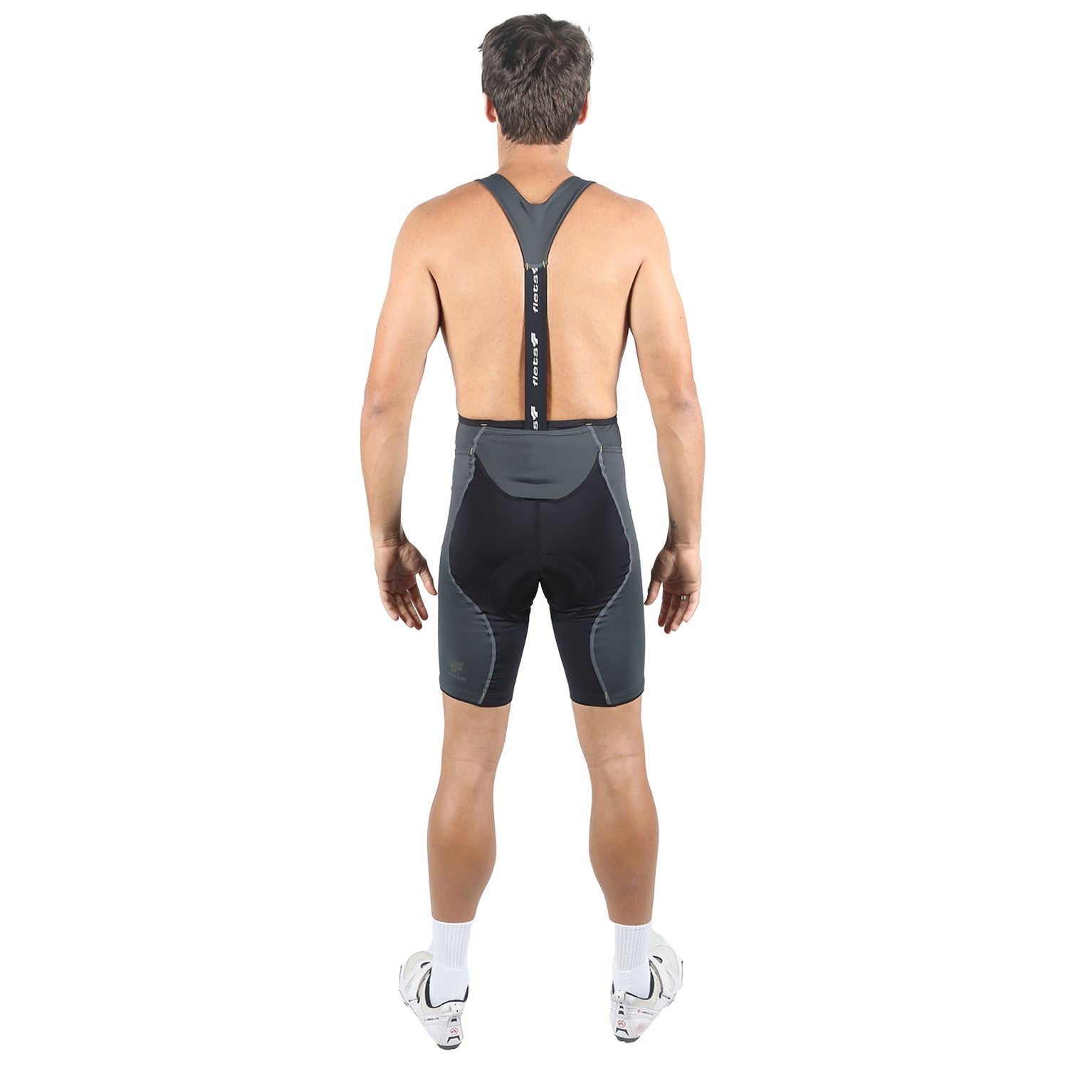 Bretelle FEM P&PEasy | Preto c/ Estanho Bretelle Ciclismo Masculino Compressão Corpo Inteiro FLETS