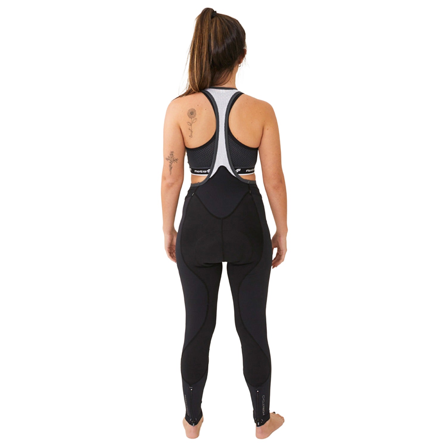 CALÇA BRETELLE BASIC COMPRESSION FEMININA COM F ESTANHO Calça Bretelle Ciclismo Feminina Compressão Flets