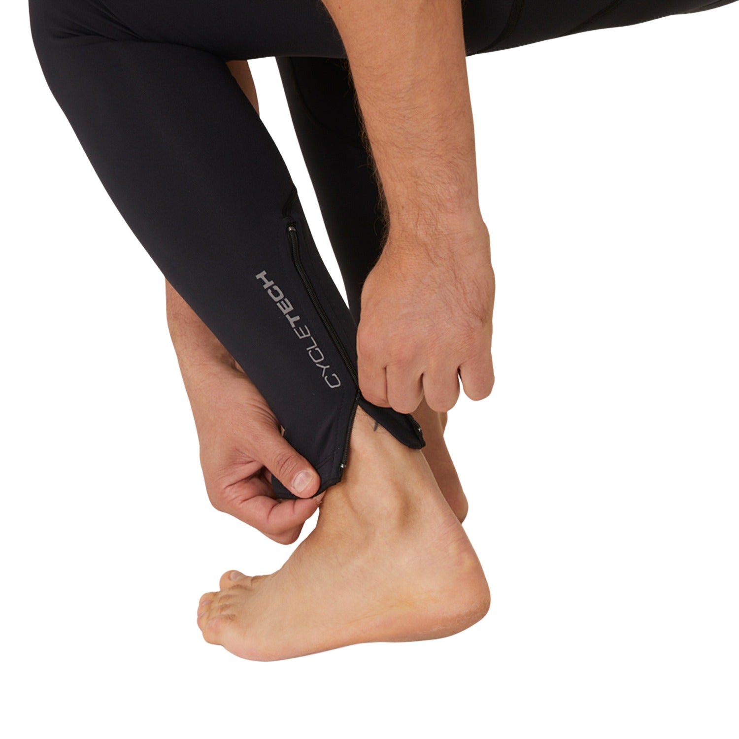 Calça Ciclismo Basic - Preto c/ F AMARELO l Masc Calça Ciclismo Masculina Compressão Parte de Baixo Flets