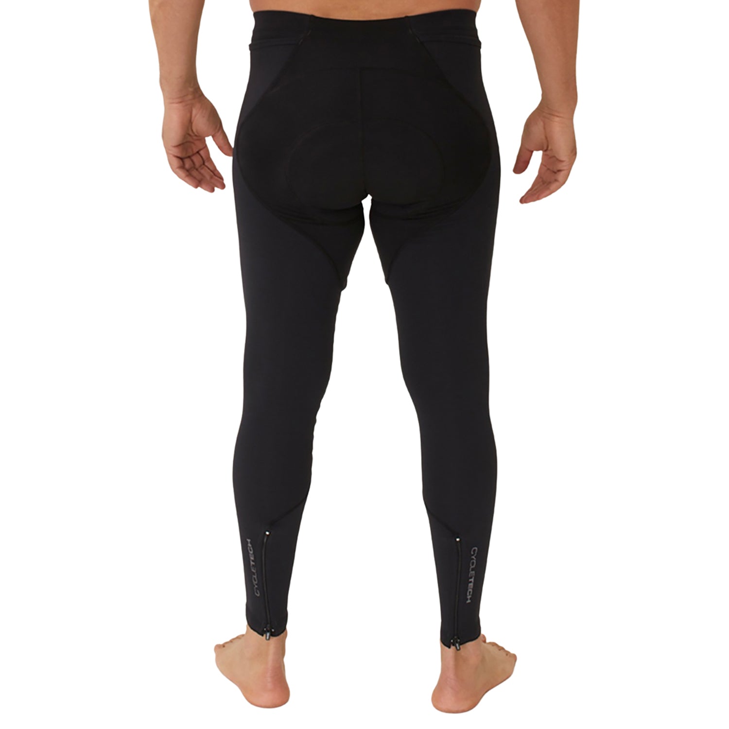 Calça Ciclismo Basic - Preto c/ F AMARELO l Masc Calça Ciclismo Masculina Compressão Parte de Baixo Flets