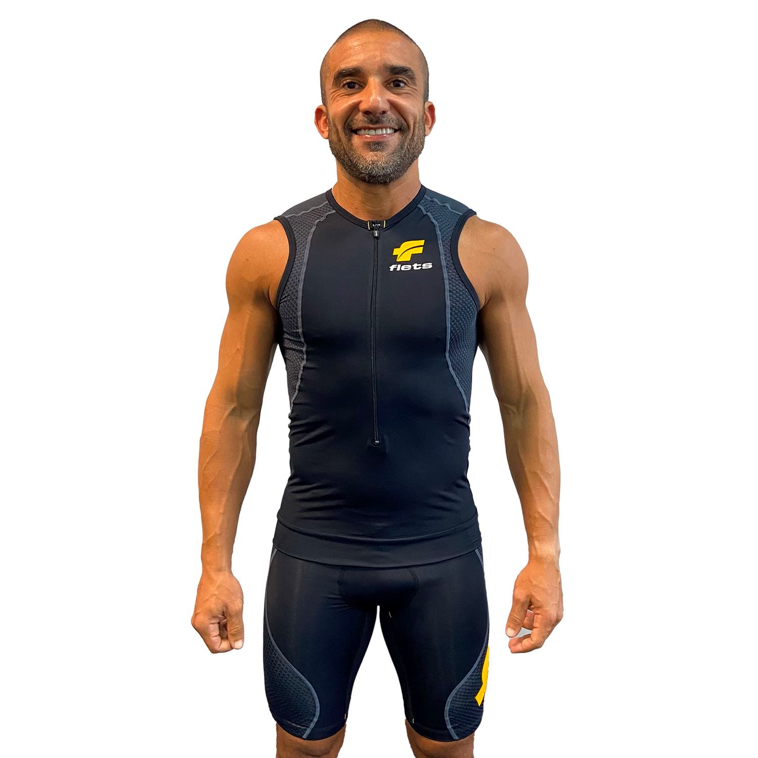 Regata Multisport Tri-Run - Preta /FFE Regata Triathlon Masculina Parte de Cima FLETS