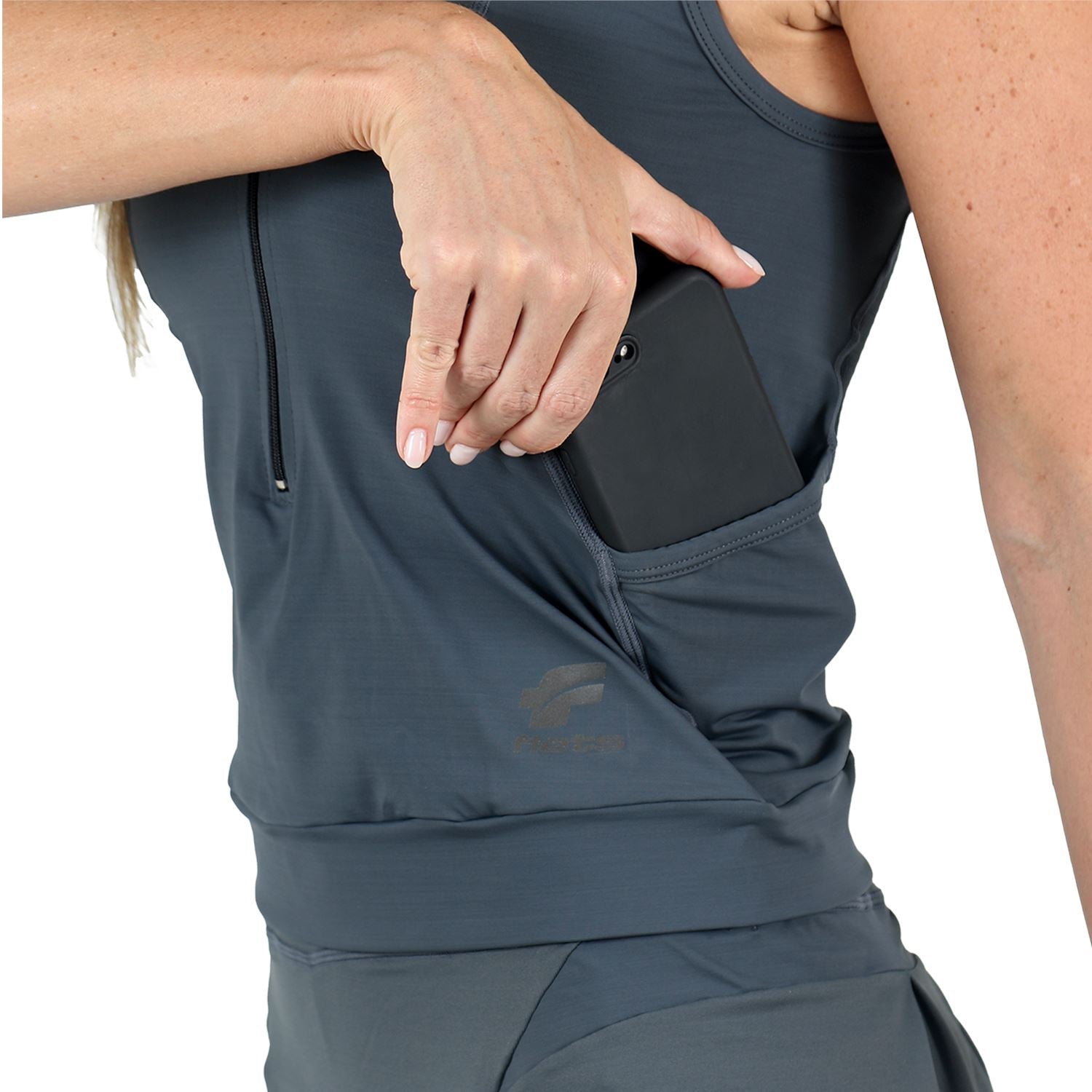 Regata Zíper Fem l Estanho Regata Multisport Feminina FLETS