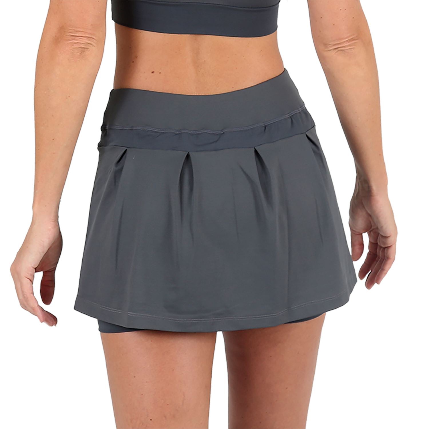 Saia Shorts l Estanho Saia Shorts Feminino Fitness Parte de Baixo FLETS