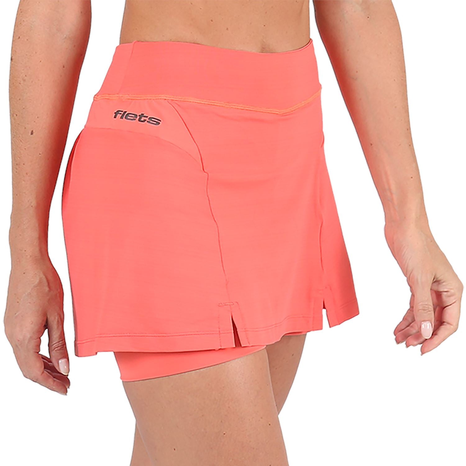 Saia Shorts l Salmão Saia Shorts Feminino Fitness Parte de Baixo FLETS