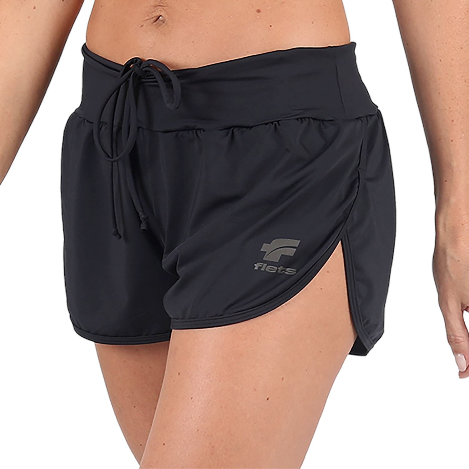 Shorts Run Fem l Preto Shorts Crossfit/Run FLETS