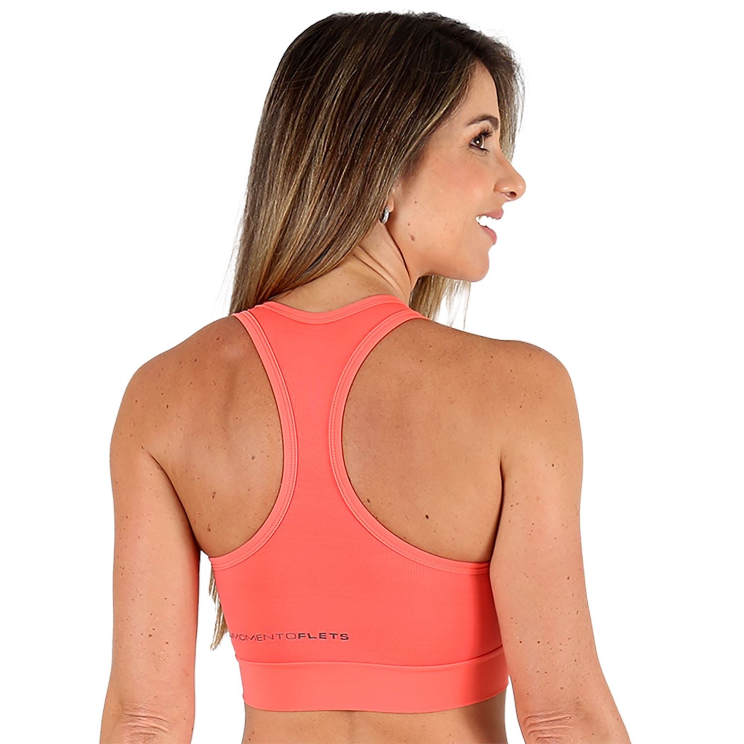 Top Costa Nadador Colors l Salmão Top costa nadador Feminino Compressão Parte de Cima FLETS